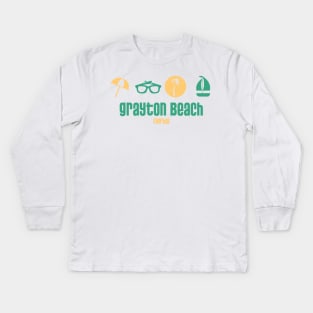 Grayton Beach - Walton County, Florida - Best Beach in the World Kids Long Sleeve T-Shirt